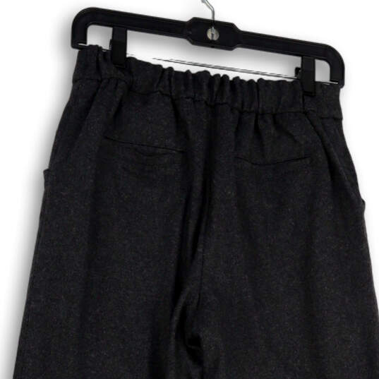 Womens Black Flat Front Slash Pocket Straight Leg Dress Pants Size 4 image number 4