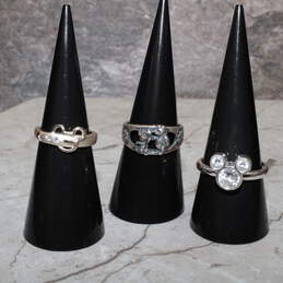 Assortment of 3 Disney Sterling Silver Rings (Size 5-9.50) - 11.4g alternative image