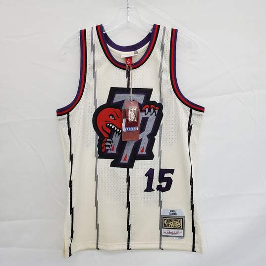 MEN'S MITCHELL & NESS TORONTO RAPTORS VINCE CARTER CHAINSTITCH JERSEY NWT image number 1
