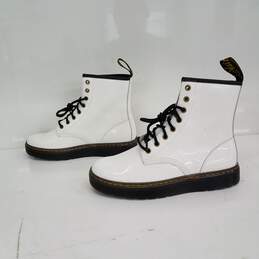Dr. Martens White Patent Leather Boots NWT Size 8M 9W