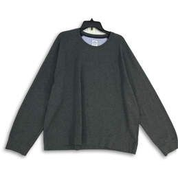 Mens Gray Heather Long Sleeve Crew Neck Pullover Sweatshirt Size XXL
