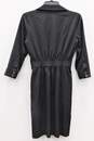 New York And Company Black Belted Collared Shirt Dress Size S image number 2