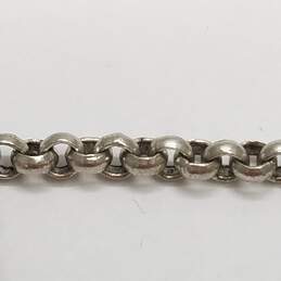 Sterling Silver Crystal Enamel Multiple Charm Rolo Chain 7inch Bracelet 17.3g alternative image