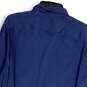 Mens Blue Regular Fit Long Sleeve Spread Collar Button-Up Shirt Sz 17-17.5 image number 4
