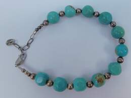 Carolyn Pollack Relios 925 Southwestern Turquoise & Ball Beaded Bracelet 16g alternative image