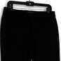 Womens Black Flat Front Welt Pocket Straight Leg Dress Pants Size 8 image number 3