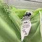 NWT Womens Green Glitter Strapless Back Zip Long Maxi Dress Size 5/6 image number 4
