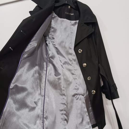 Calvin Klein Women's Black Trench Coat Size PS image number 3