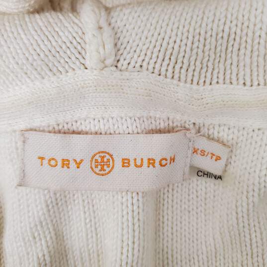 Tory Burch WM's Baja 100% Cotton Cream Color Pullover Size XP image number 5