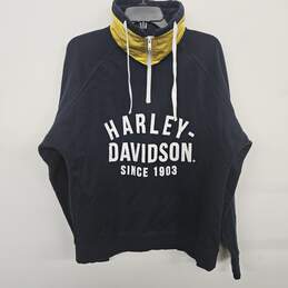 Harley-Davidson 1/4 Zip Navy Sweater