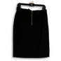 NWT Womens Black Flat Front Back Zip Classic Straight & Pencil Skirt Size 8 image number 4