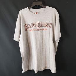 Harley Davidson Men Gray T Shirt Sz XL