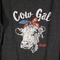 Womens Round Neck Short Sleeve Pullover Cow Gal Graphic T-Shirt Size XL image number 3