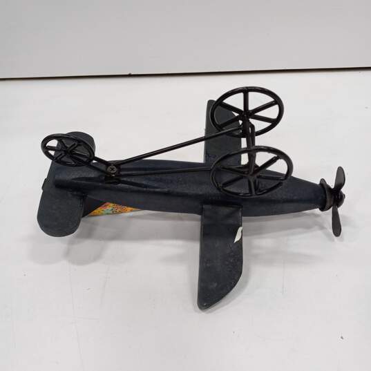 Black Wood & Iron Collectible Hand Crafted Plane Model NWT image number 6