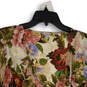 NWT Womens Pink Floral Surplice Neck Balloon Sleeve Blouse Top Size M image number 3