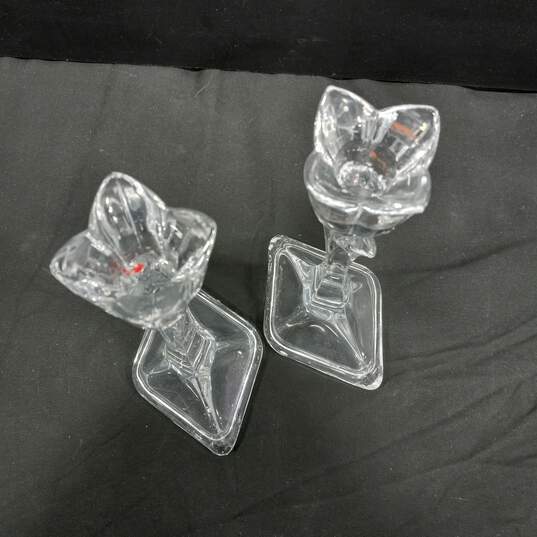 St George Tulip Collection Crystal Candlestick Holders image number 4
