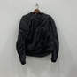 Mens Black Long Sleeve Side Pockets Full-Zip Motorcycle Jacket Size 3XL image number 2