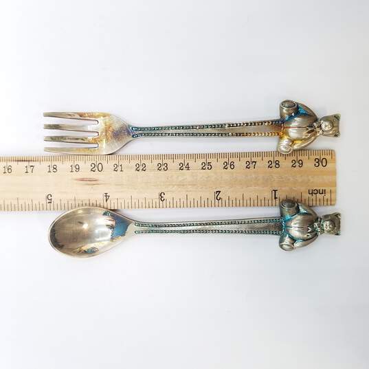 Silver Tone Baby Flatware Keepsake Collection 4 Pcs 190.6g image number 6