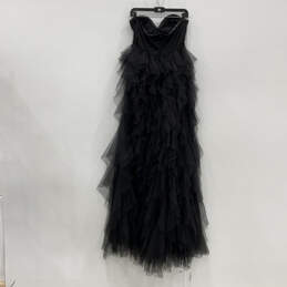 Womens Black Layered Sweetheart Neck Fashionable Maxi Dress Size XL