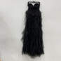 Womens Black Layered Sweetheart Neck Fashionable Maxi Dress Size XL image number 1