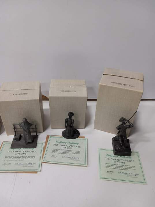7pc Set of Franklin Mint The American People Figurines IOB image number 3