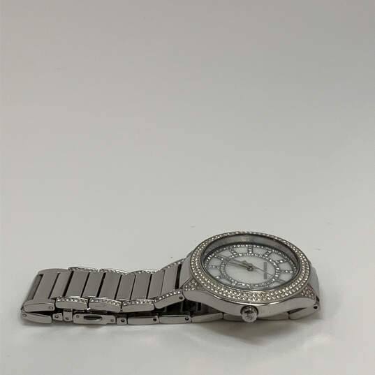 Designer Michael Kors Kerry MK-3311 Silver-Tone Pave Crystal Analog Watch image number 2