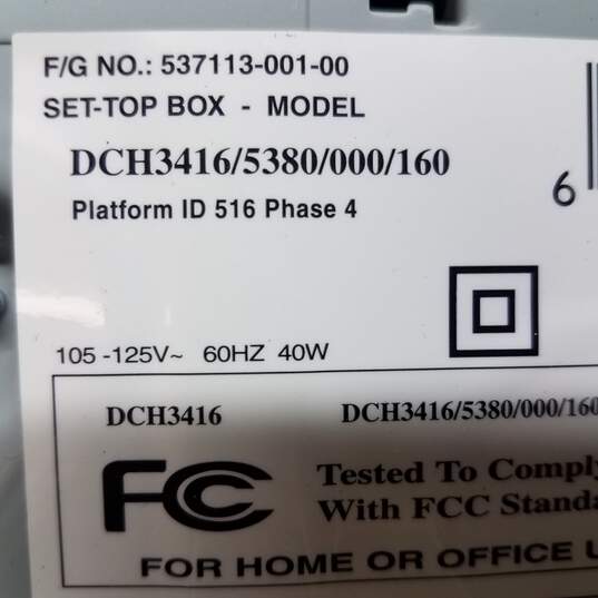 Motorola HD Dual Tuner DVR DCH3416 - Parts/Repair image number 2