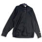 Mens Black Long Sleeve Drawstring Kangaroo Pocket Pullover Hoodie Size XL image number 1