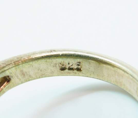 925 Pearl Stud Earrings Locket Pendant Necklace Garnet Ring Chain Bracelet 25.7g image number 2