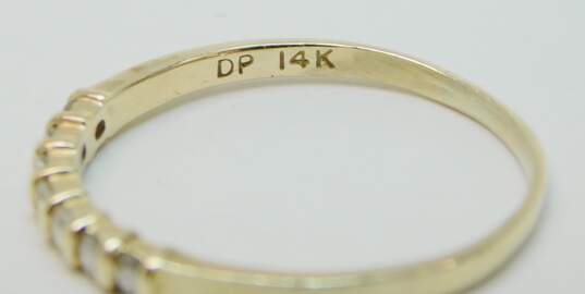 14K Yellow Gold 0.14 CTTW Round Diamond Multi Stone Ring 1.4g image number 3