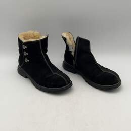 Ugg Womens Princeton Australia Black Fur Round Toe Side Zip Winter Boots Size 7 alternative image