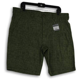 NWT Mens Green Flat Front Classic Regular Fit Takeoff Chino Shorts Size 38