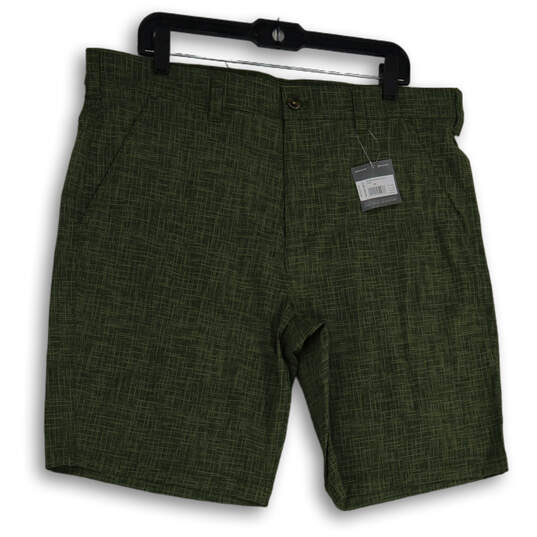 NWT Mens Green Flat Front Classic Regular Fit Takeoff Chino Shorts Size 38 image number 1