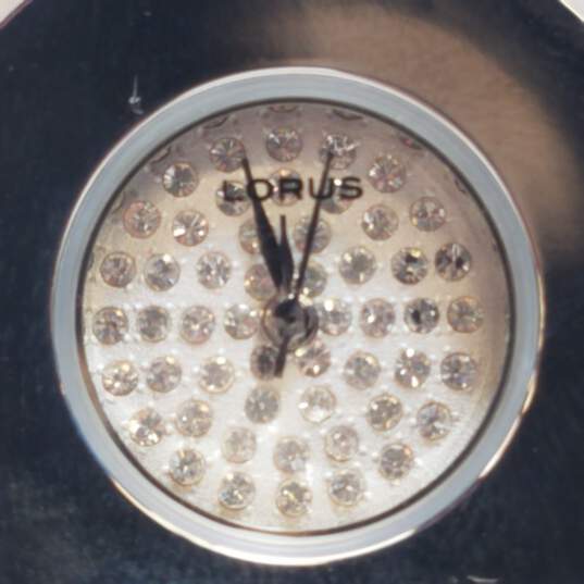 NIB Lorus Circluar Silver Tone W/ Crystal Dial Bracelet Watch image number 2