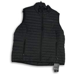 NWT Eddie Bauer Womens Black Microlight Down Full-Zip Puffer Vest Size XXL