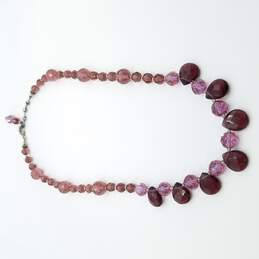 Sterling Silver Faceted Glass Necklace 28.2g