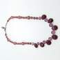 Sterling Silver Faceted Glass Necklace 28.2g image number 1