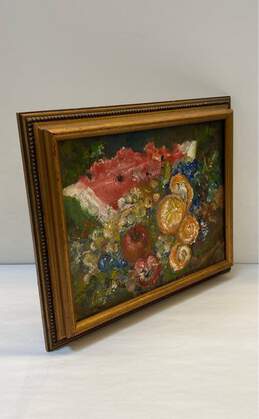 Fruit still life Oil on canvas by Rebecca Callaway Signed. Impressionist Framed alternative image
