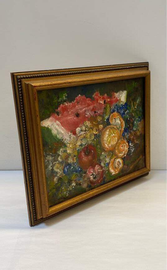Fruit still life Oil on canvas by Rebecca Callaway Signed. Impressionist Framed image number 2