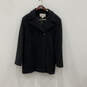 NWT Womens Black Long Sleeve Lapel Collared Double Breasted Pea Coat Sz 10 image number 1