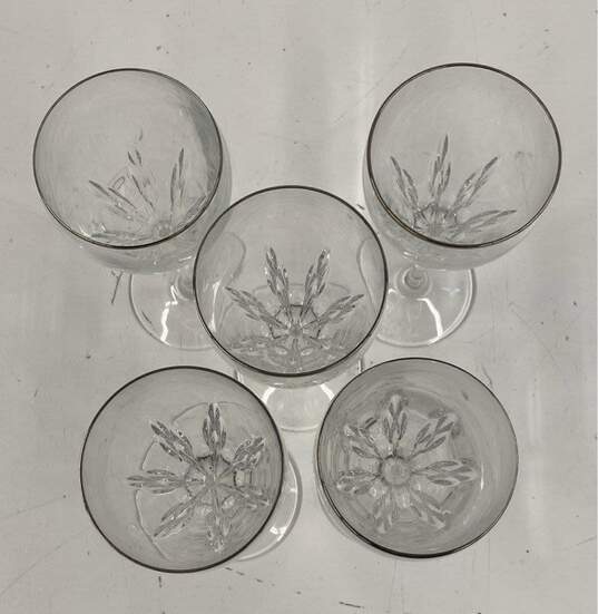Lenox Stemware Set of 5 Water Goblet Firelight Platinum Beverage Glassware image number 4