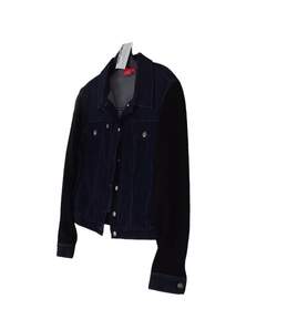 Womens Blue Long Sleeve Collared Denim Jean Jacket Size Medium alternative image