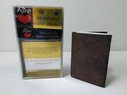 Brown Leather Bi-Fold Wallet w/Case