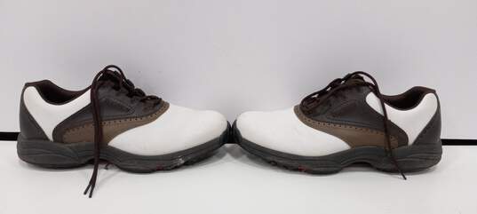 Footjoy Men's Black, White and Brown Leather Golf Shoes Size 9 image number 3