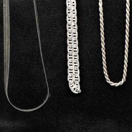 Bundle of 3 Sterling Silver Chain Necklaces - 50.78g