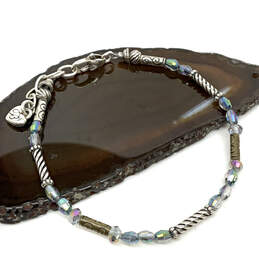 Designer Brghton Rope Silver-Tone Lobster Clasp Beaded Chain Bracelet