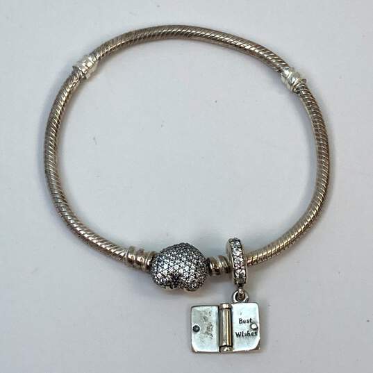 Designer Pandora 925 ALE Sterling Silver Happy Birthday Charm Bracelet image number 2
