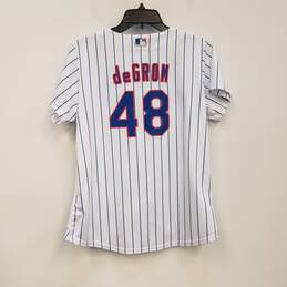 Mens White New York Mets Jacob deGrom #48 Baseball MLB Jersey Size Large alternative image