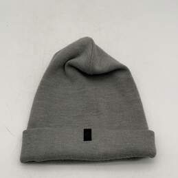 Lululemon Mens Gray Knitted Chill Fighter Logo Beanie Hat Size Small/Medium
