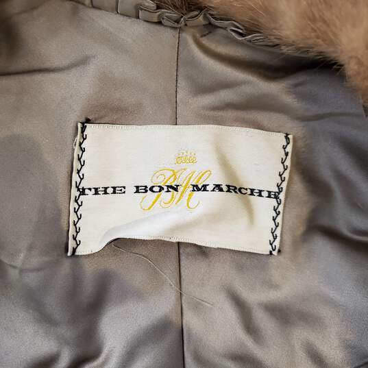 Vintage The Bon Marche Mink Fur Stole Wrap No Size image number 3